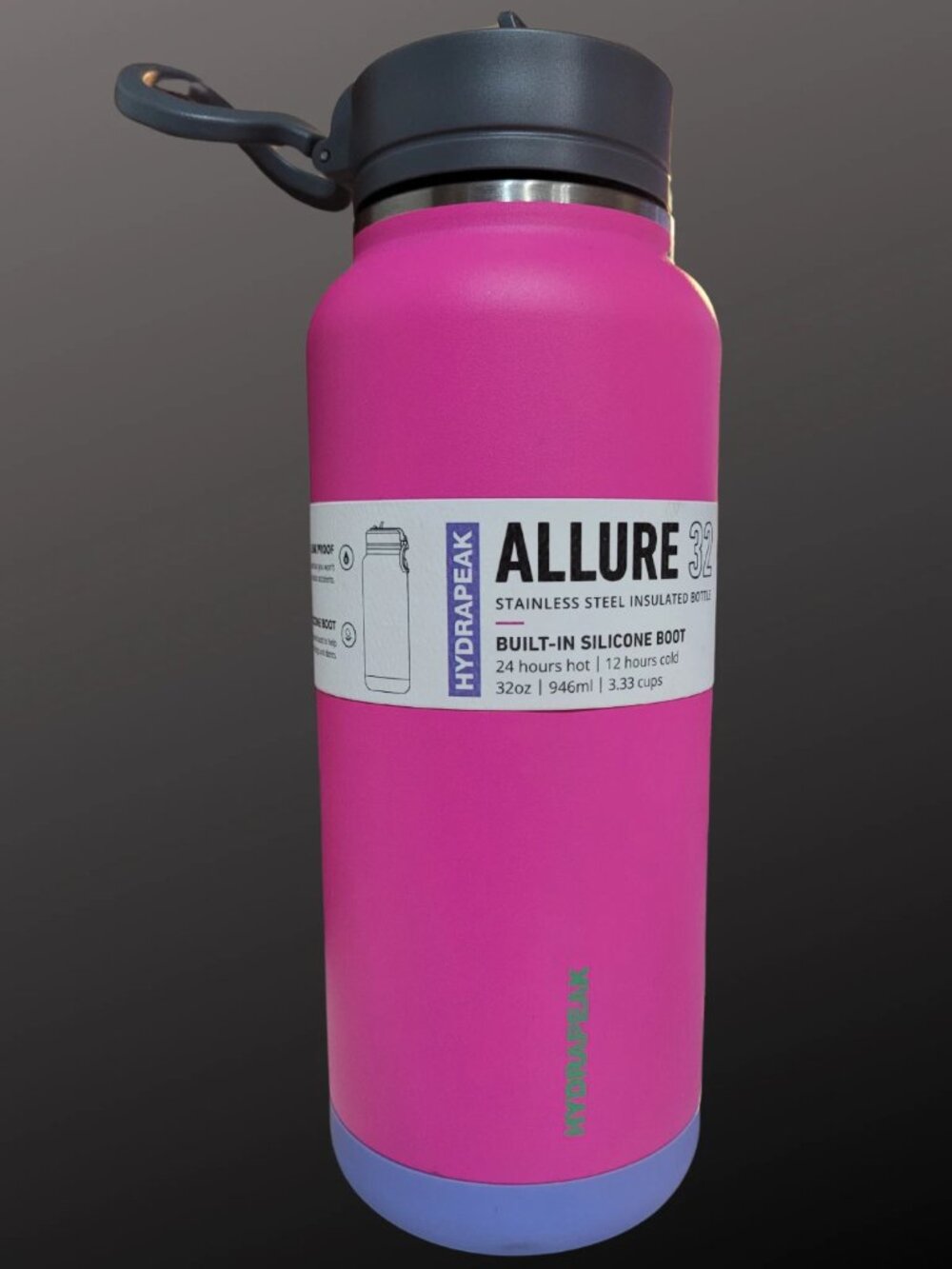 Hydrapeak Allure 32oz Insulated Water Bottle with Silicone Boot